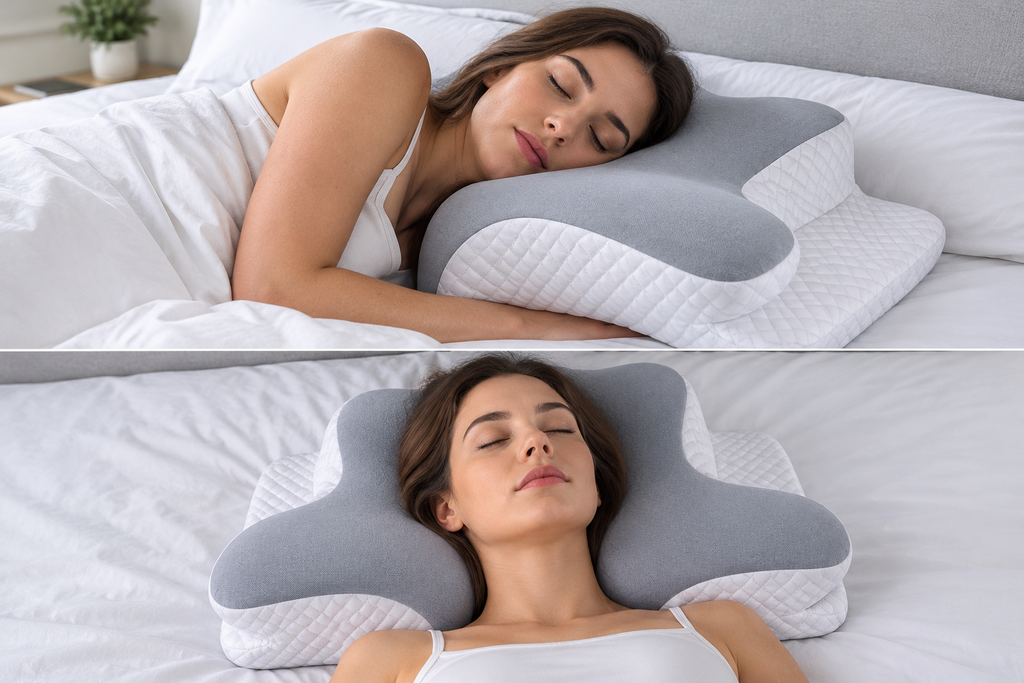 schlafora - Ergonomisches Nackenkissen aus Memory-Schaum