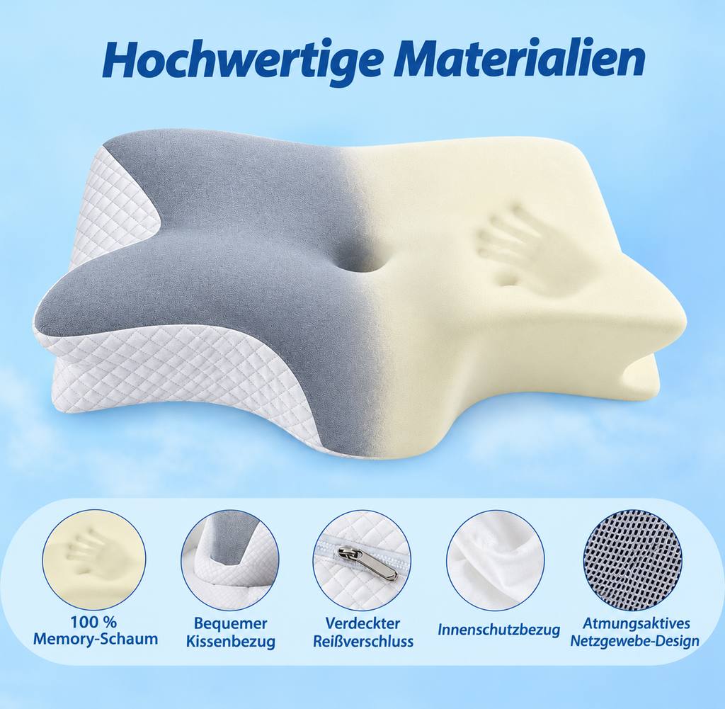 schlafora - Ergonomisches Nackenkissen aus Memory-Schaum